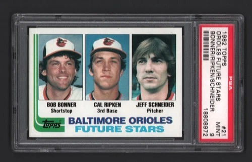 Cal Ripken Jr. Orioles HOF 1982 Topps #21 Rookie Card Rc PSA 9 (Mint) X972