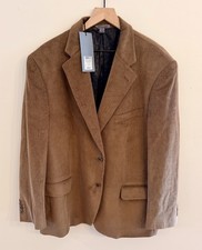 NWT Johnston Murphy Corduroy Blazer Sport Coat Medium Brown Mens XL 198