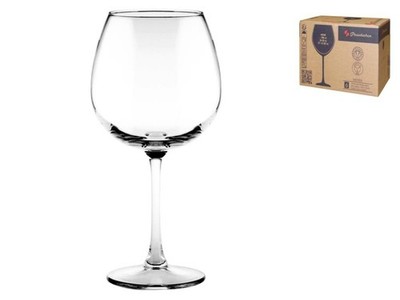 Set Of 6 Transparent Glass Goblets Enoteca Model