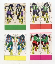 RARE KISS 1982 Argentina Football Stickers Paper Dolls Uncut Set of 4 Gran Match