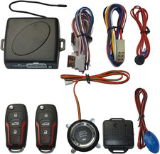 Car Alarm System with Remote Start and Push to Start Ignition Kit, Car Keyless E