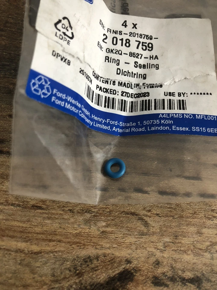 NEW GENUINE FORD MONDEO MK5 Fuel Injector Sealing Ring | 2018759 GK2Q-8527-HA - Image 2 of 3