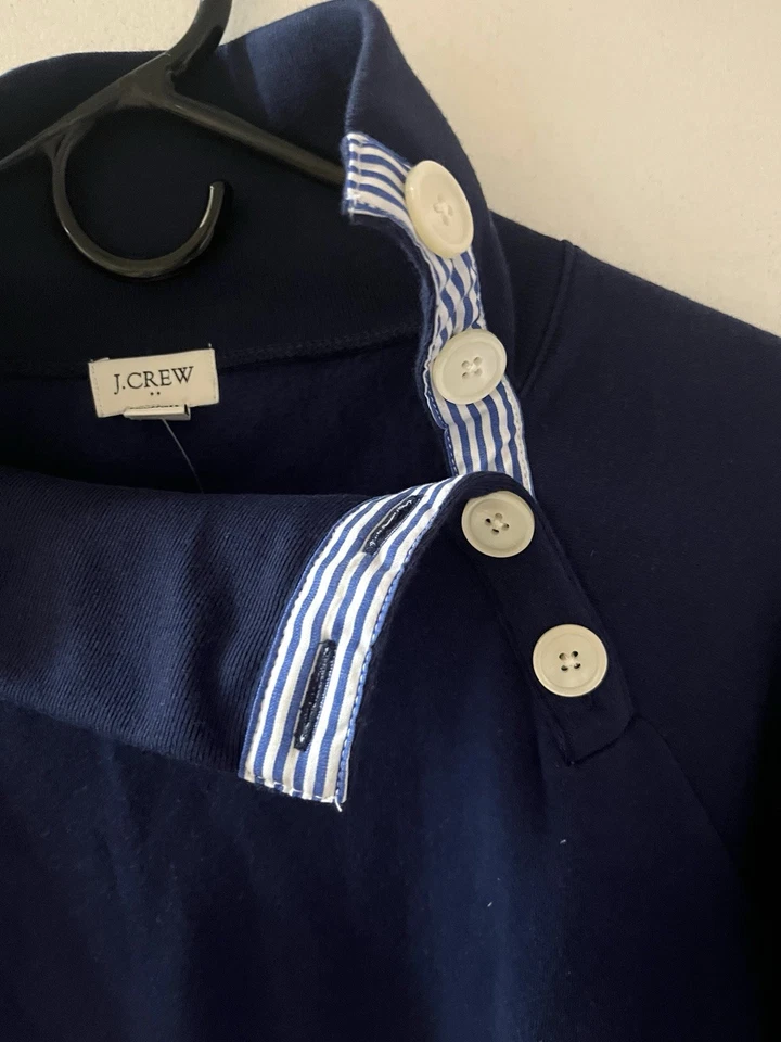 Pullover para mujer Vineyard Vines talla L liso azul marino con botones manga larga Foto 3 de 4