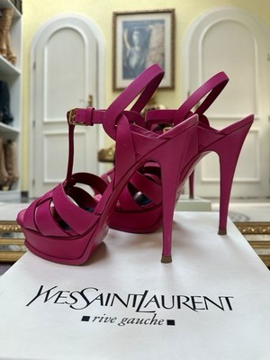 Orig. YSL Tribute, Yves Saint Laurent, Sandale Plateau Gr. 39 in Farbe Pink