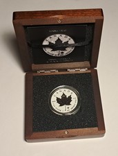 2025 CANADA $5 MAPLE LEAF 1 OZ 9999 SILVER DIAMOND DUST & BLACK PLATINUM MTG 500