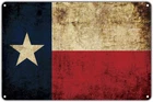 Texas State Flag Vintage Tin Metal Signs Home Décor Wall Art 8x12