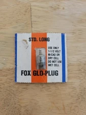 FOX GLO-PLUG LONG 1 1/2 VOLTS FOR GAS AIRPLANE OR TETHER CAR NEW 