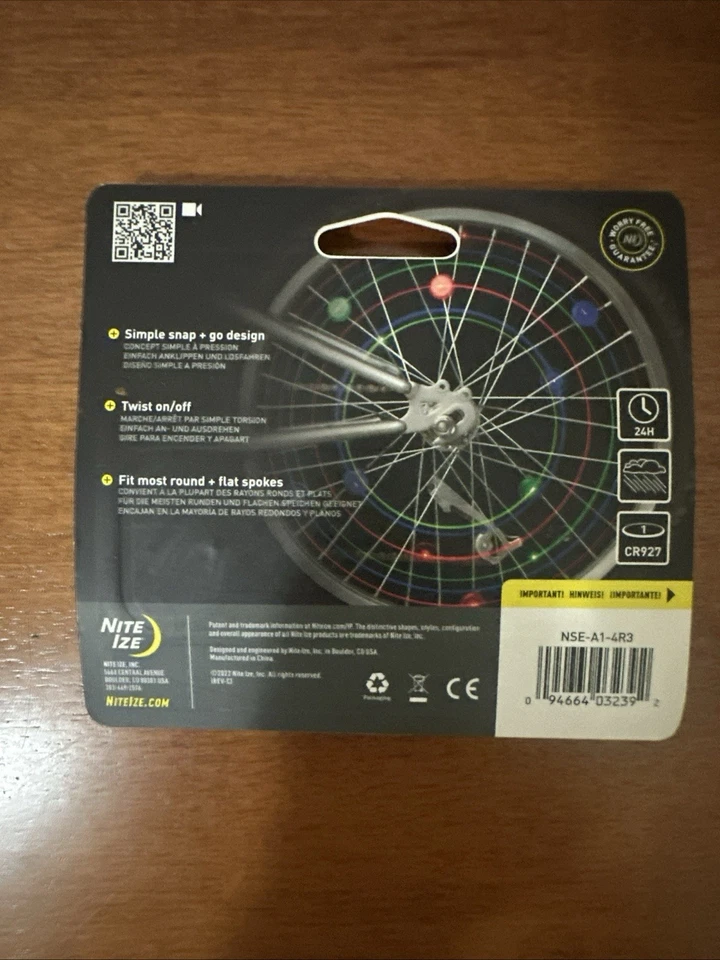 Novo! Mini luzes de raio LED Nite Ize See'Em pacote com 4 luzes de encaixe - Imagem 2 de 2