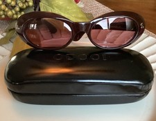 Gucci GG 2413/S Oval Brown Plastic Women's Sunglasses Tinted Lens Vintage