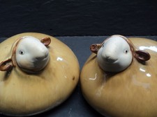Twin 6-inch Sheep Ceramic Ornaments Bundle - Unbranded - Two Individual Pieces