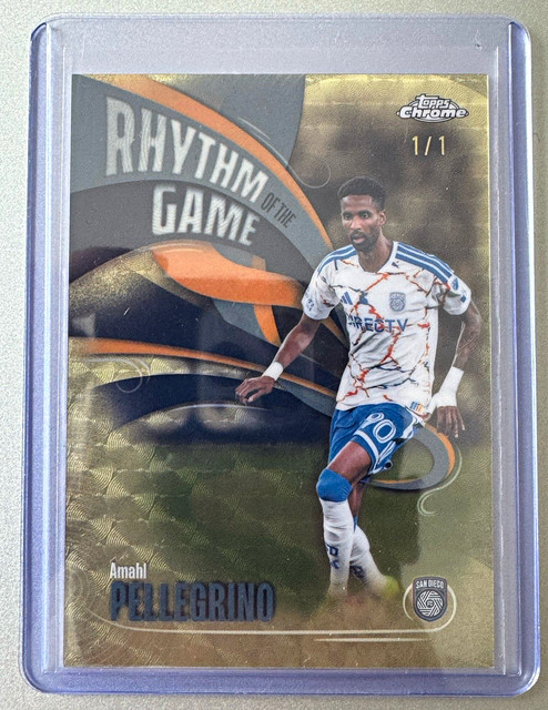 Topps Chrome MLS Amahl Pellegrino Rhythm of the Game Superfractor 1/1 RG-11 SDFC