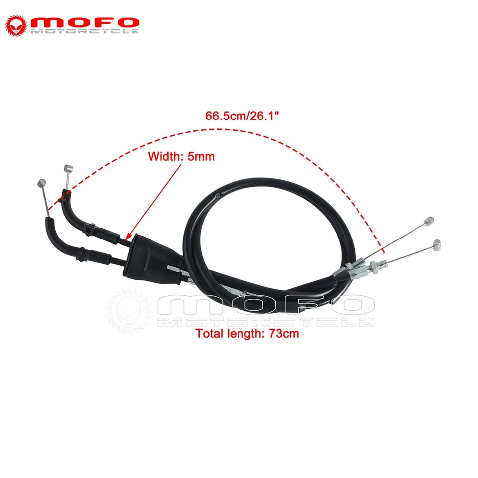 73cm Black Stainless Throttle Cable Wire Lines For Fit YAMAHA YZF-R1 2007-2014 — 第 2/4 张图片