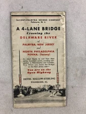 Tacony-Palmyra Bridge Map Circa 1930's