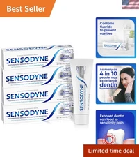 Extra Whitening Sensitive Toothpaste - Cavity Prevention, Cool Mint, Pack of 4