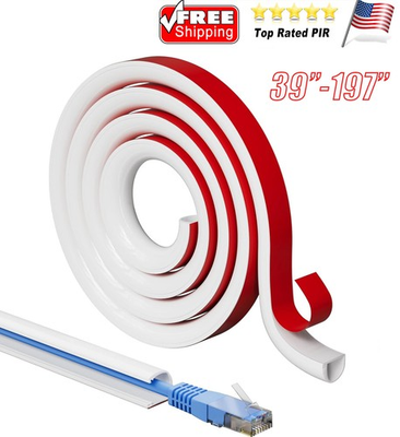 #ad 39” 197#x27;#x27; Cord Hider for Wall Mounted TV Adhesive One Cord Cable Hider for Wall $19.36