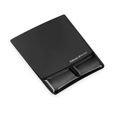 Fellowes 9182301 Mouse Pad W/Wrist Support, Black, Standard