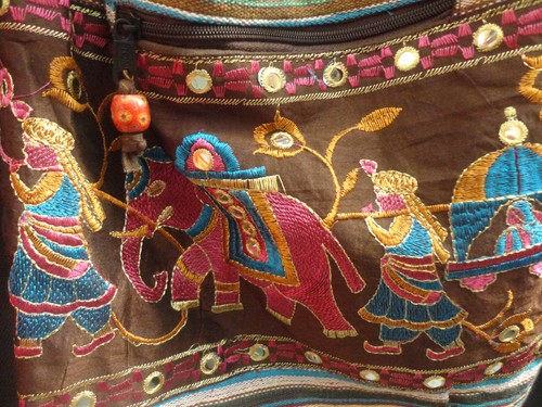 Bolso de algodón tejido indio hecho a mano - Imagen 9 de 15