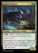 MTG Magic the Gathering Cursed Wombat (181/703) Modern Horizons 3 NM