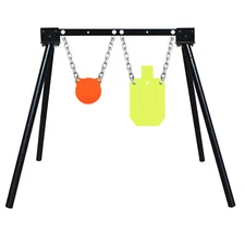 1/2" Thick AR500 Shooting Target System (1 Stand, 2 Chains & 6"Gong+7"x12"Torso)