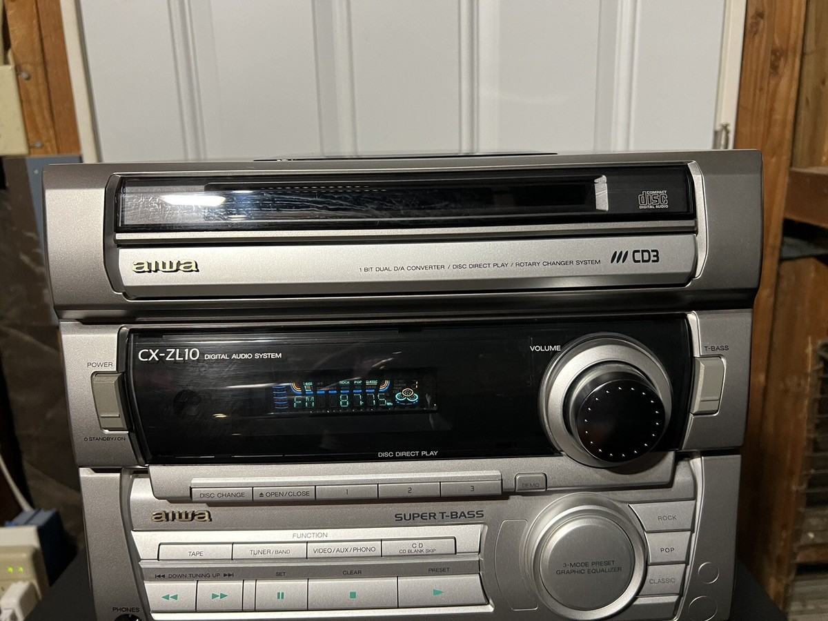 Aiwa Cx-zl10 Digital Audio Am/fm Dual Tape Deck Cd3 Player