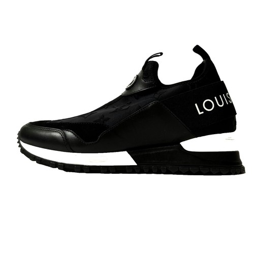 $850 Louis Vuitton Sneaker Zipper Black Leather Shoes Mens Sz 7.5