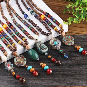 Multi-Pattern-Bohemian-Pendants-Vintage-Ethnic-Wood-Handmade-Beaded-Necklace