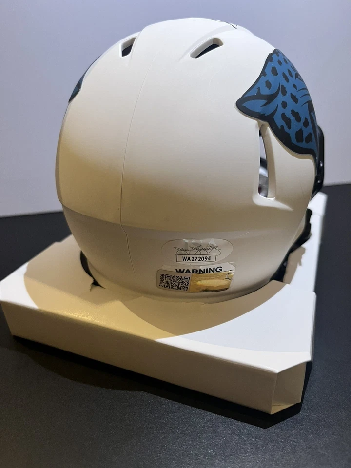 JIMMY SMITH JACKSONVILLE JAGUARS SIGNED LUNAR ECLIPSE MINI HELMET!!! COA - Image 3 of 3
