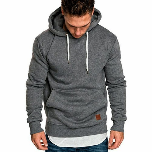Herren Winter Hoodies schmale Passform Kapuzenpullover Outwear Pullover warmer Mantel Jacke - Bild 7 von 21
