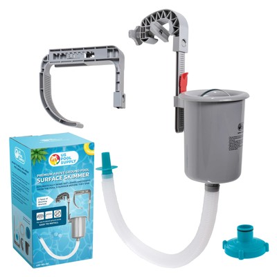 U.S. Pool Supply Premium Above Ground Pool Surface Skimmer, Wall Mount, Cleaner