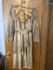 Real Plucked Sheared Mink/sable Fur Coat M Italy Nwt
