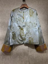 Retro Tang Suit Chinese Style Top Women Long Sleeved Embroidery Printed Top