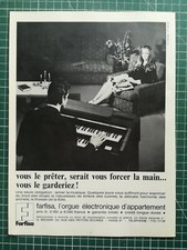 1077 Werbung um 1960 elektronische Wohnungsorgel Farfisa