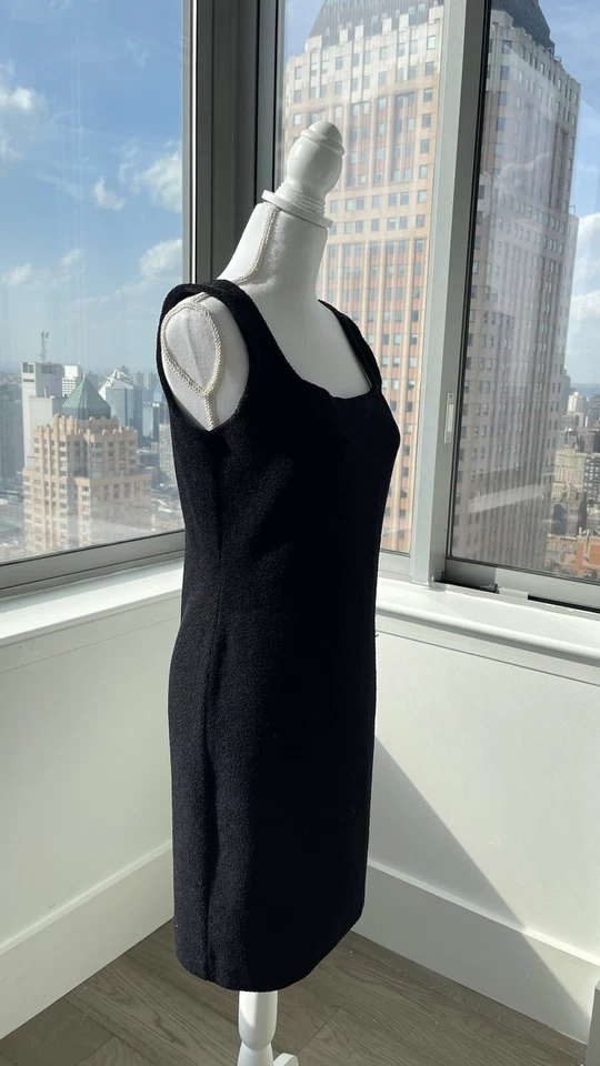 Vestido negro tejido toalla Bottega Veneta talla M $2,000 NUEVO Foto 3 de 4