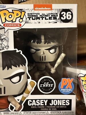 TMNT POP COMICS CASEY JONES PX VINYL FIGURE W/B&W CHASE