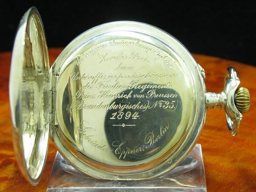 Fina Chopard & Favre 800 plata Open Face reloj de bolsillo - Imagen 5 de 9