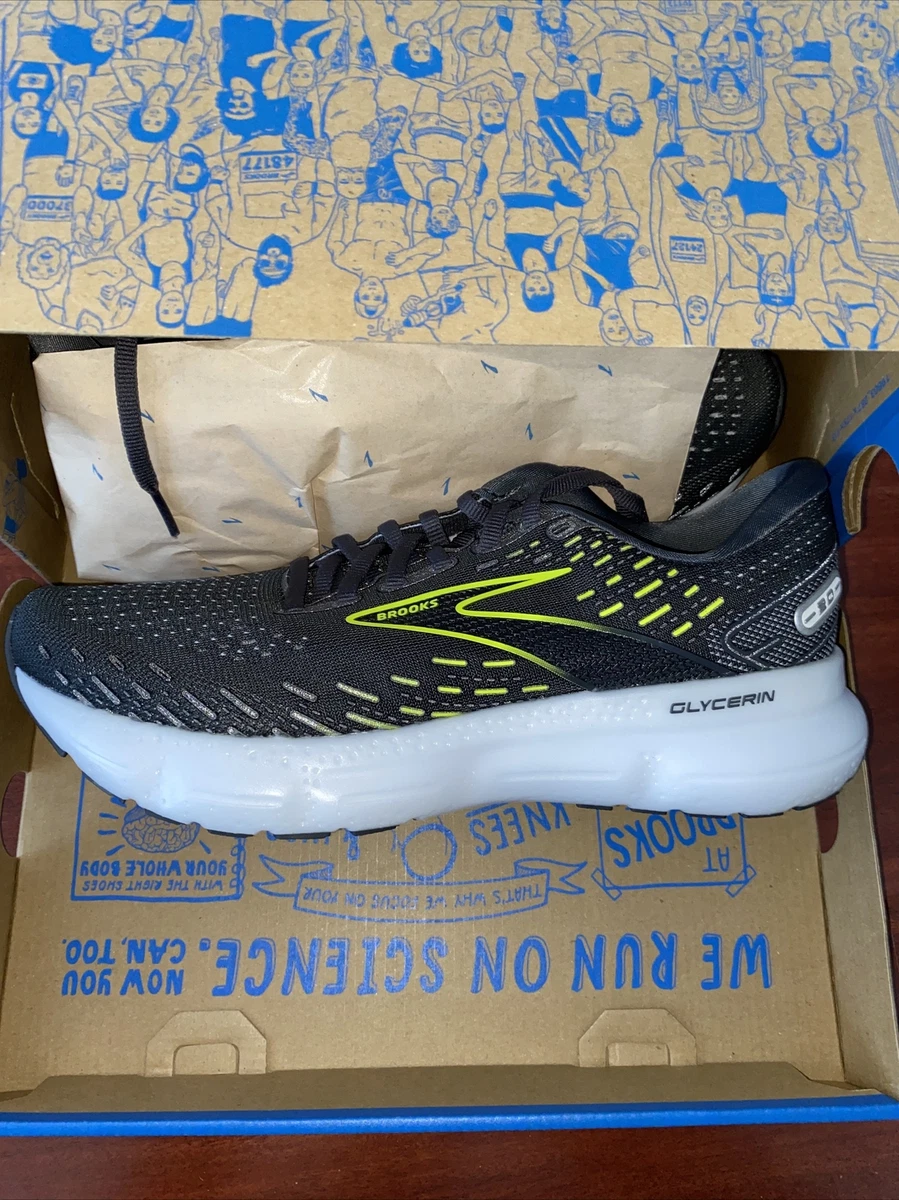 Size 8.5 Brooks Glycerin 20 Ebony white nightlife 120369 1B 047 Women s NWB