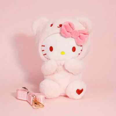 Sanrio Hello Kitty Pink Bear Costume Plush Backpack Bag 2Way