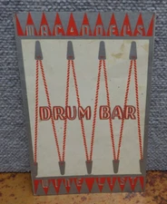 Vintage Mac Doel's Drum Bar Buffalo NY 1940's ?  Wine List C2