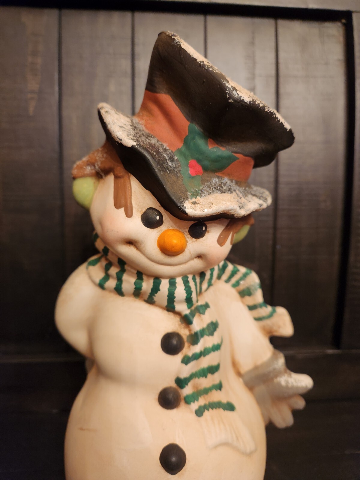 Snowman Frosty Vintage Ceramic Mold 11” Byron Molds