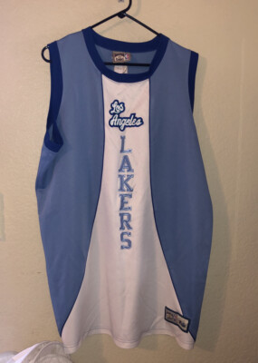Majestic Hardwood Classic NBA Lakers Blue Authentic Sewn Stitch