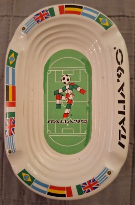 Cendrier Italia 90 – Mascotte Calcio, 12x4cm, Made In Italy