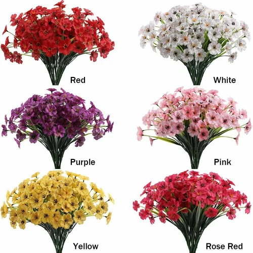 Künstliche Blumen Kunststoff Kunstpflanzen UV beständig Gartendeko Haus Outdoor. - Bild 1 von 21