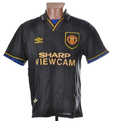 MANCHESTER UNITED 1993/1995 AWAY FOOTBALL SHIRT JERSEY UMBRO S #7 
