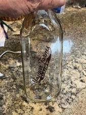 1969 Yasgur Farms 1 Quart Milk Bottle (Woodstock).  Appears to Be a Repro.