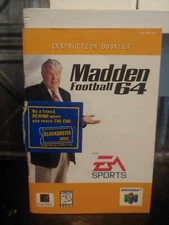 John MADDEN FOOTBALL 64 Nintendo N64 Game Instruction Manual Booklet **ONLY**