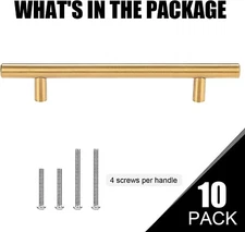 10 Pack 7.5 Inch Cabinet Pulls Stainless Steel Drawer Handles, 5" Hole Center Dr