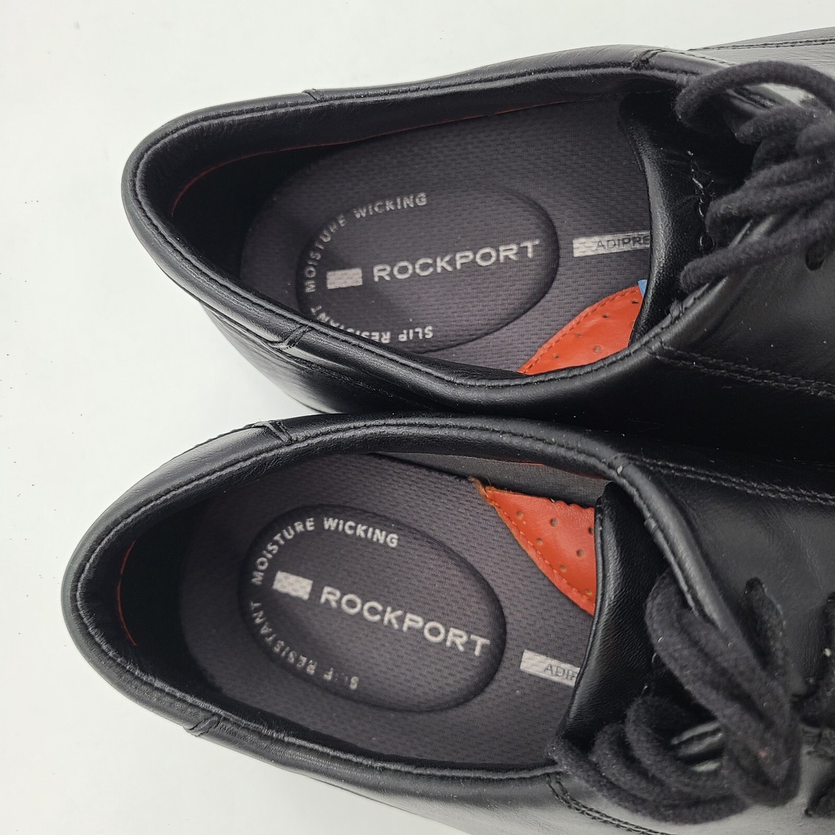 Rockport Men Oxford Black Leather Slip Resistant Moiture