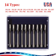 10pcs Dental Carbide Tungsten Bur Steel Drill For High Speed Handpiece FG Bur po