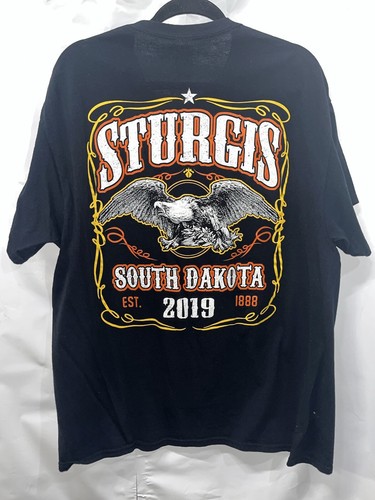 Sturgis T Shirt Nera Uomo XL 2019 South Dakota Moto Rally - Foto 4 di 4