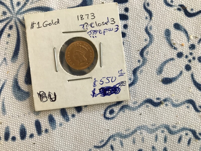 1873 $1 Indian Princess Head Gold Dollar Open 3